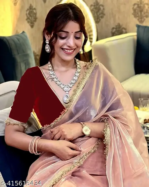 Beautiful Shining Nylon Net Saree