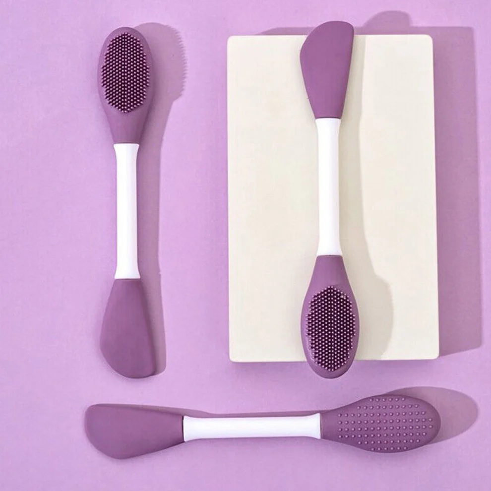 Double-Headed Silicone Mask Brush – Facial Cleansing & Mask Application Tool