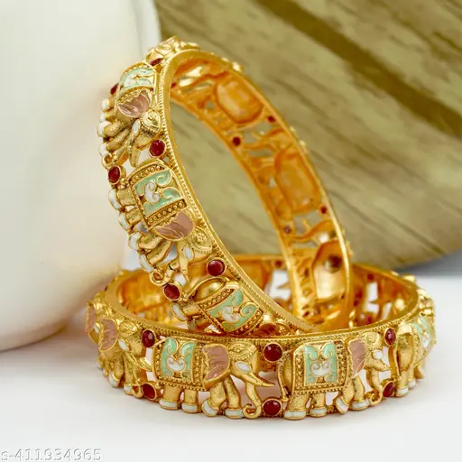 Elephant Designer Meena Bangles