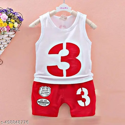  Trendy Kids' Sleeveless T-Shirt & Shorts Set – Stylish Summer Outfit for Boys & Girls