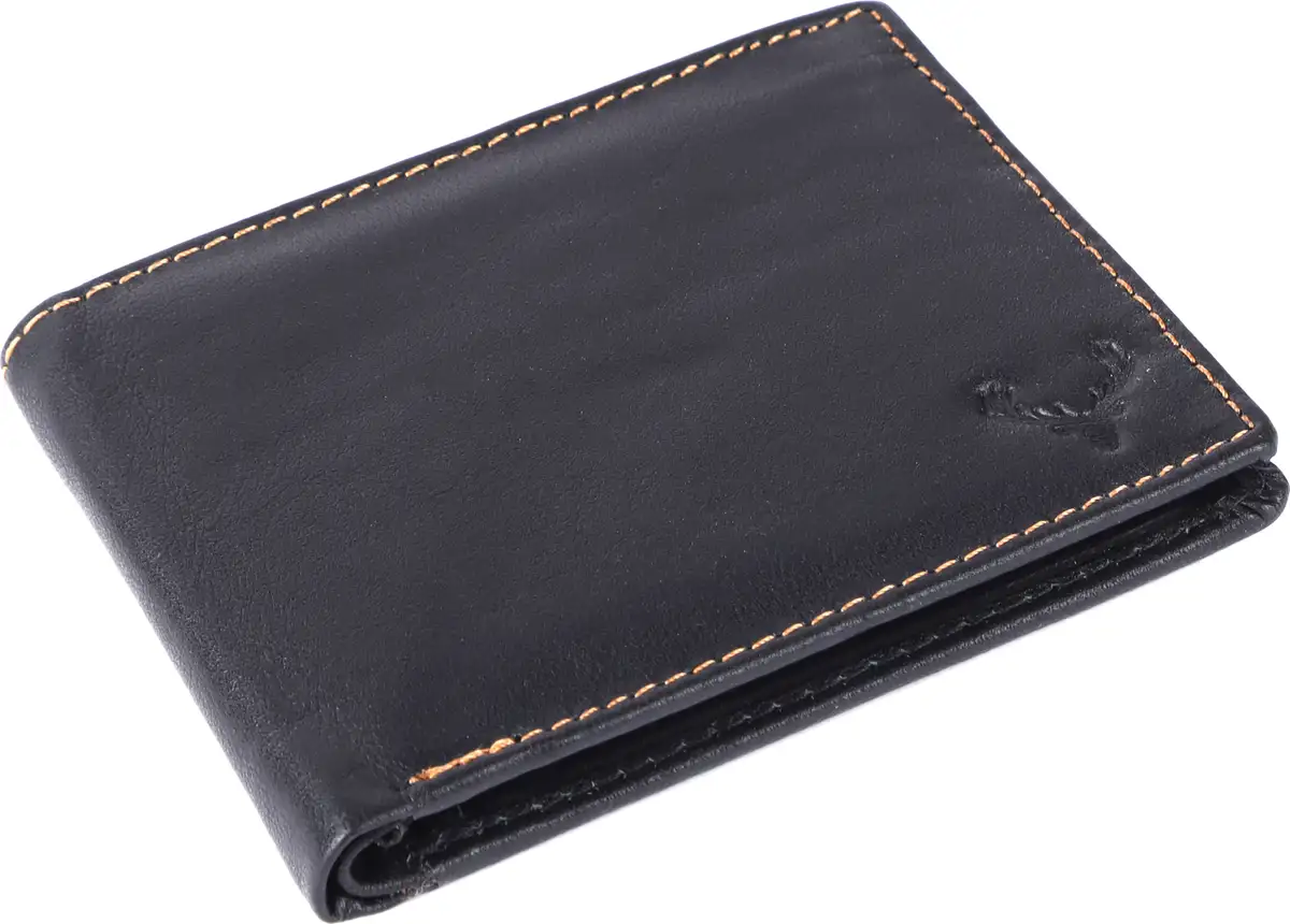 URBAN LEATHER Men Black Genuine Leather Wallet