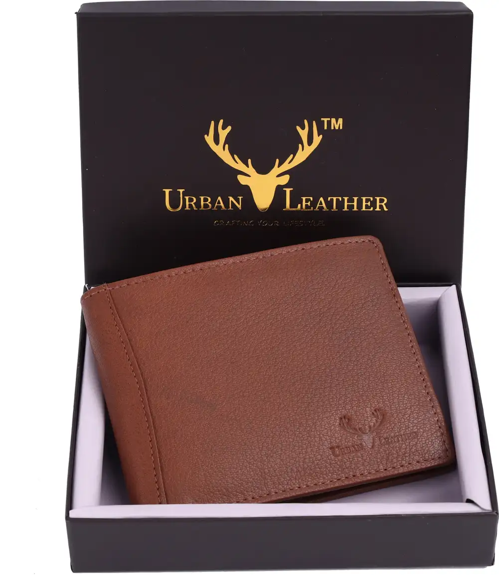 URBAN LEATHER Men Formal Tan Genuine Leather Wallet