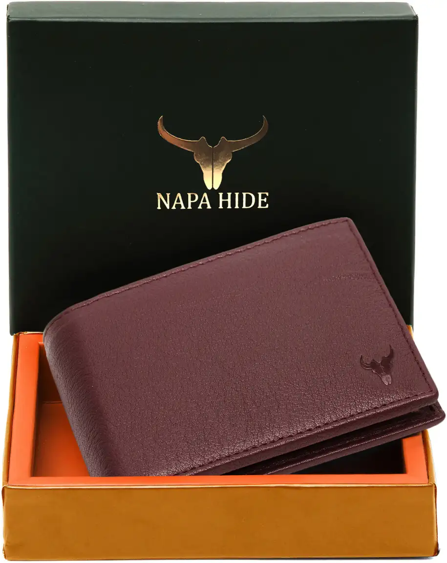 napa hide Men Casual Maroon Genuine Leather Wallet
