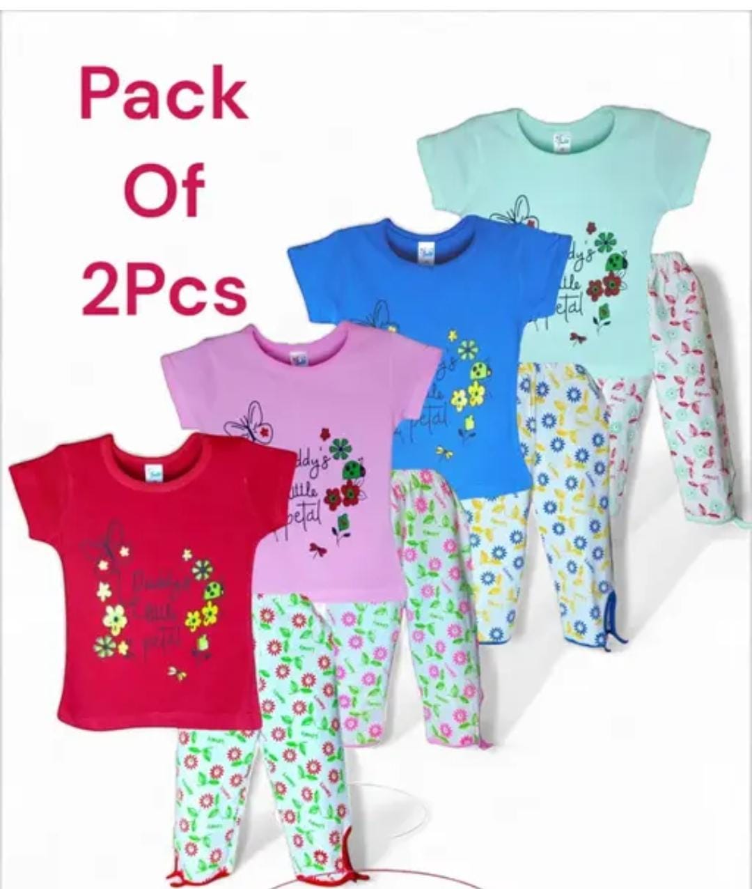  girls top and kafri set. (PACK OF 2PCS).trandy girls top set . baby girls fancy top set