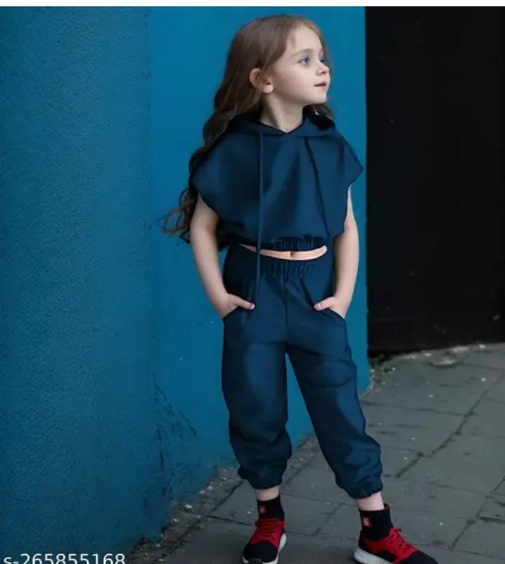 Fancy Kid's Clothing Set NavyBlue