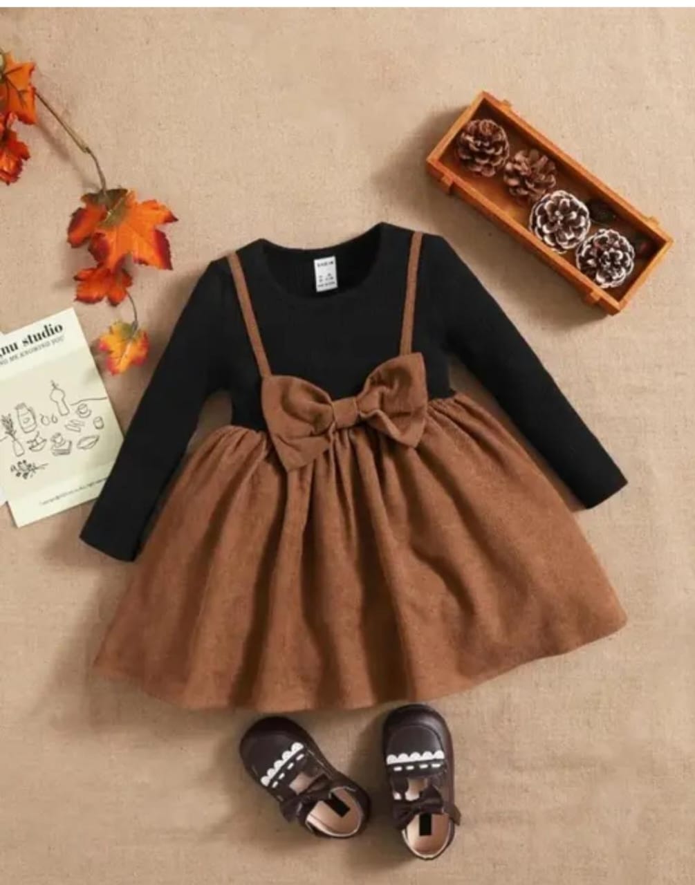 Cute Baby Girl 2 In 1 Bow Front Dress, Comfortable & Sweet, Suitable For Summer