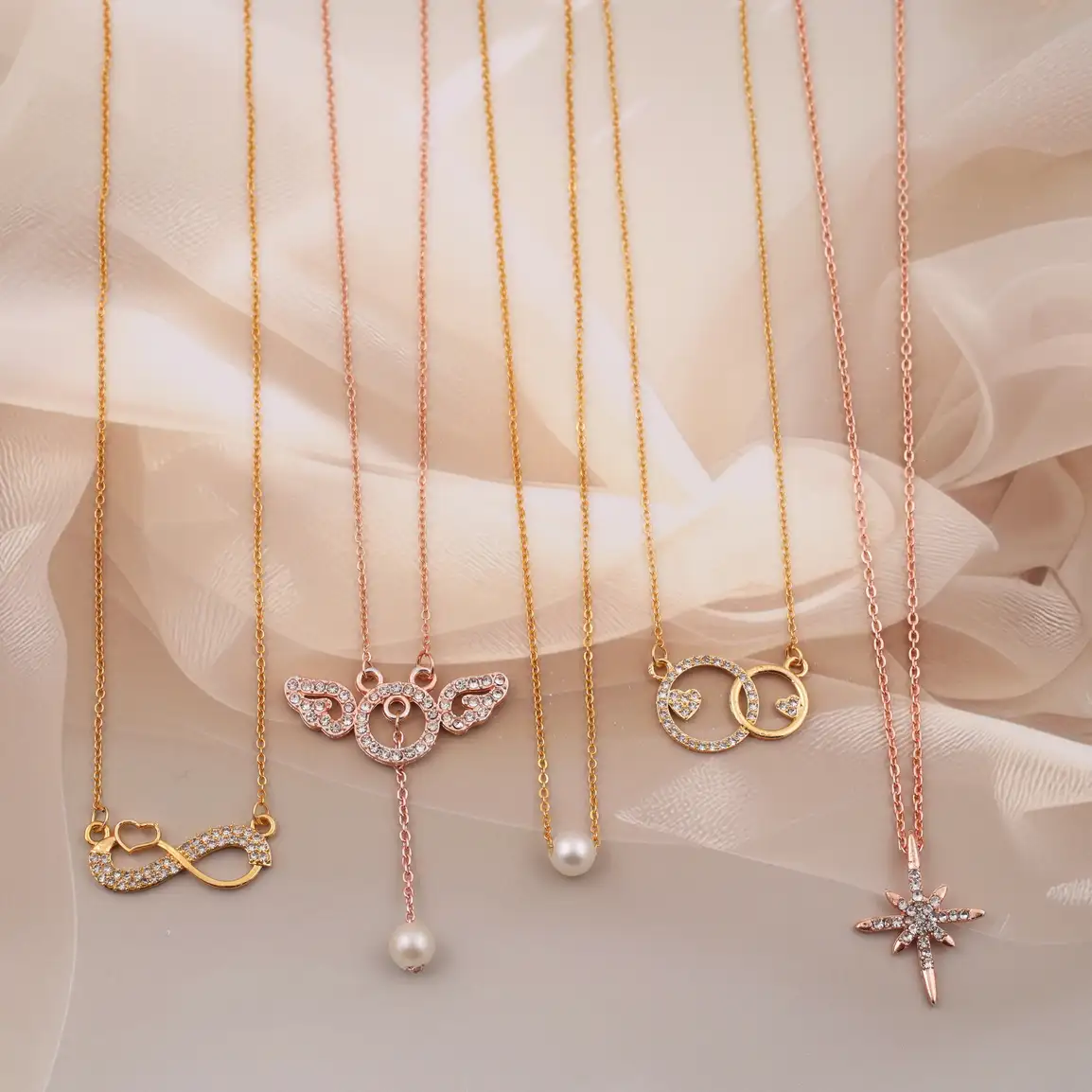 Pack of 5 Nacklace Chain For Girls 