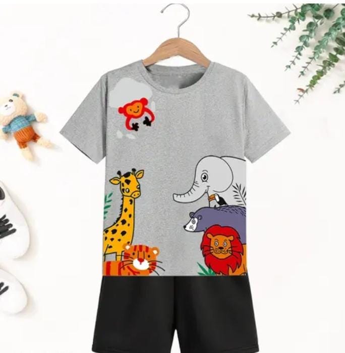 Boys Cotton Tshirt&Shorts Set(Pack of 1)