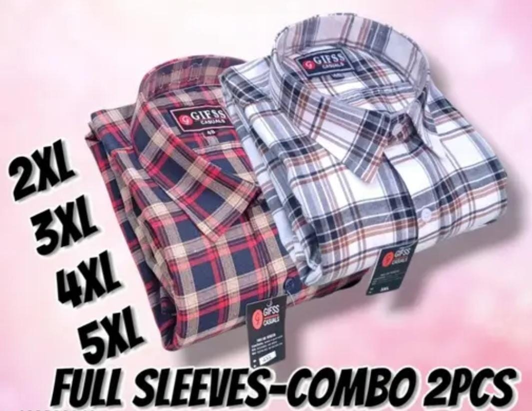 Plus Size Full Sleeves Cotton Checks Shirts for Men 2XL , 3XL , 4XL , 5XL Multi Color Shirt for Man 4XL Shirt , 3XL Shirt , Plain , Printed , Checks shirt for Men Premium shirt