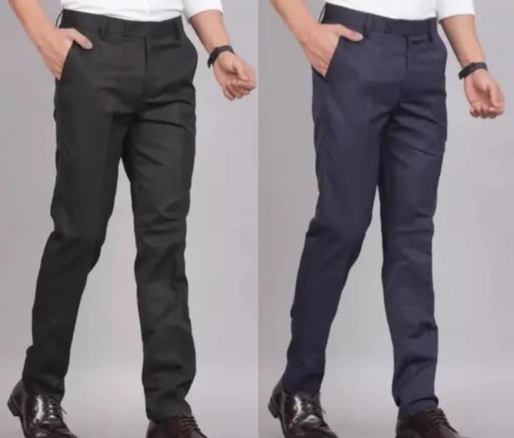 SUPA Formal Pants | Office Formal Trousers for Mens | Combo Pack of Two