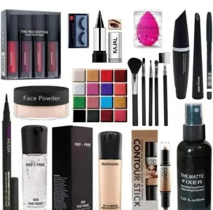 HD High Coverage Waterproof Makeup Kit Full Set Box For Women & Girls (Pack of 14)