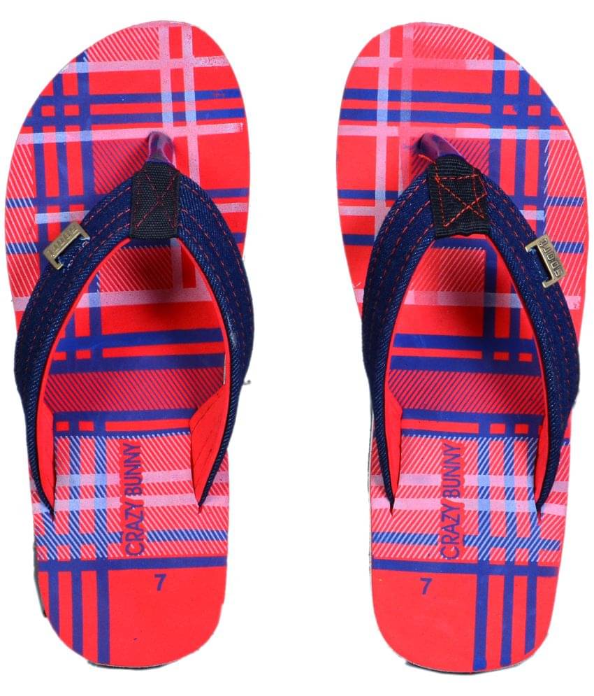 Crazy Bunny - Red Men's Thong Flip Flop