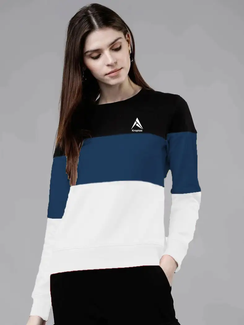 Color Block Women Multicolor T-Shirt