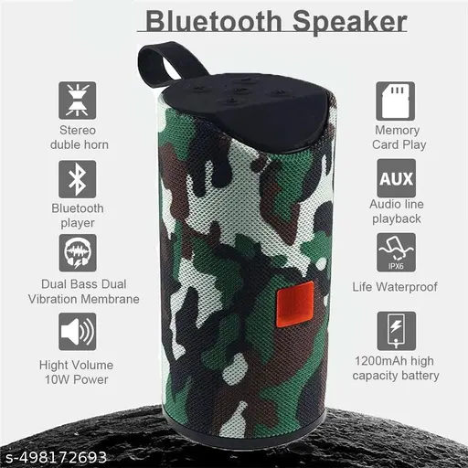 TG-113 Bluetooth Portable Stereo Speaker with Rich Bass Built-in Mic for All Smartphone Device