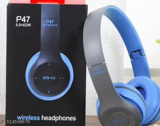 P47 Over The Head Wireless Bluetooth Headset Bluetooth Headset (Multicolor)