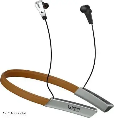 Ubon TWS Wireless Neckband With Dual Pairing, Hi-Fi Music & Bass, Sound King CL-3960 Bluetooth Headset (Brown, In the Ear)
