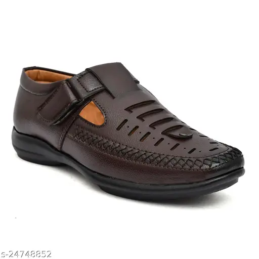 Unique Attractive Men, Sandals Stylish Men's, Synthetic Leather, Brown Sandals, roman sandal, party wear sandal, daily used sandal, comfortable sandals, roman sandals for mans, office wear sandals, stylise roman, casual