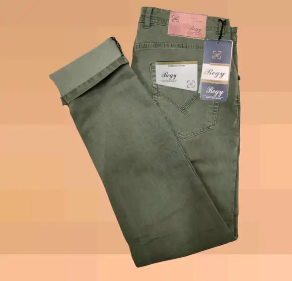 Slim Men Green Jeans