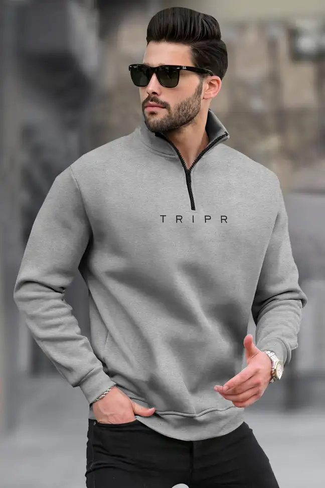 Full Sleeve Printed, Solid Men Sweatshirt