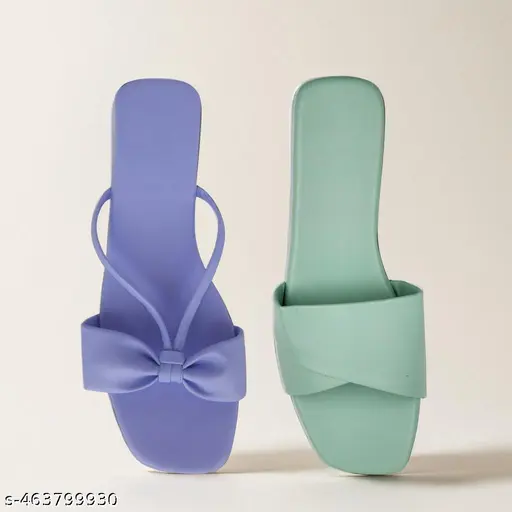 Women's Lightweight Bow Design Sandals in Trendy Color | Everyday Wear Women's Bow Sandals in Beige, Black, Sky Blue, Purple