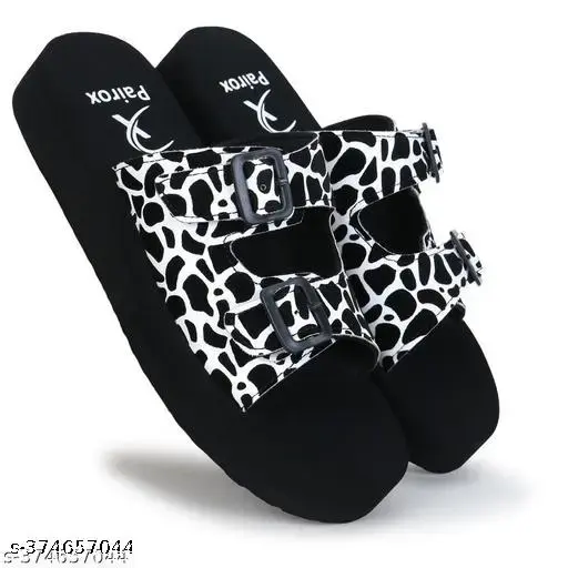 Pairox Tiger design Buckle ladies slipper, fashion women sandal, stylish Girls sandal