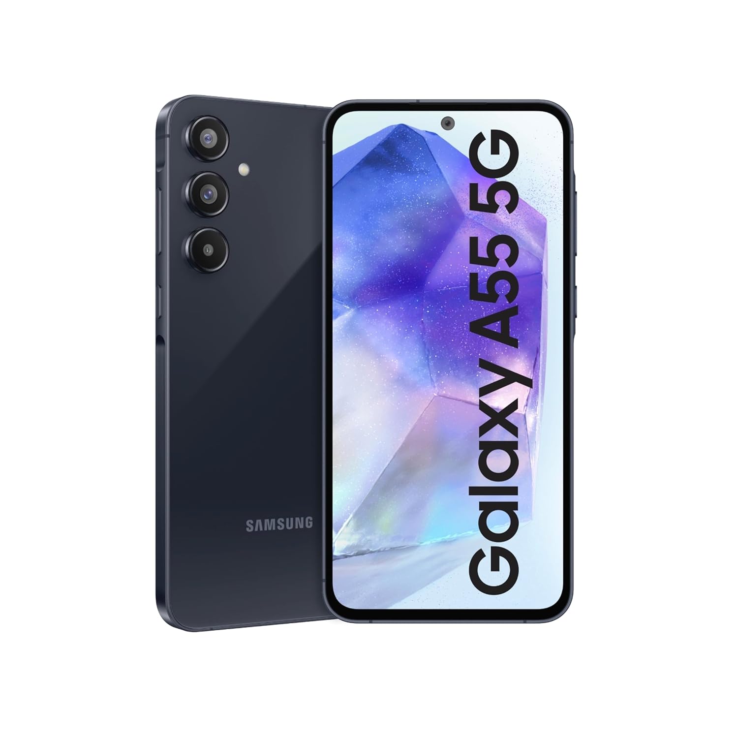 Samsung Galaxy A55 5G (Awesome Navy, 8GB RAM, 128GB Storage) | Metal Frame | 50 MP Main Camera (OIS) | Nightography | IP67 | Corning Gorilla Glass Victus+ | sAMOLED with Vision Booster