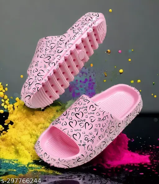 Trendy Women's Comfortable Casual EVA Zig Zag Lightweight Flip-Flops Slipper Slides