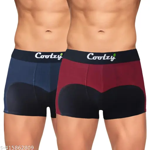 Coolzy Men's Cotton Printed Regular Fit Trunk (Pack of 2)