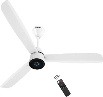 Atomberg Renesa Prime Remote 5 Star 1200 mm 3 Blade Ceiling Fan  (BLDC Motor with Remote | Gloss White | Pack of 1)