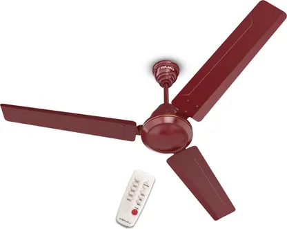 BAJAJ Crest Turbo BLDC 5 Star 1200 mm 3 Blade Ceiling Fan  (BLDC Motor with Remote | Red Walnut | Pack of 1)