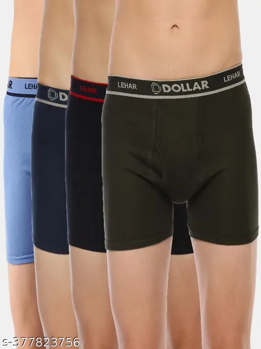 Dollar Lehar Combed Cotton Mens Pack Of 4 Trunk
