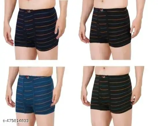 Mens Cotton Brief Trunks (Pack of 4)