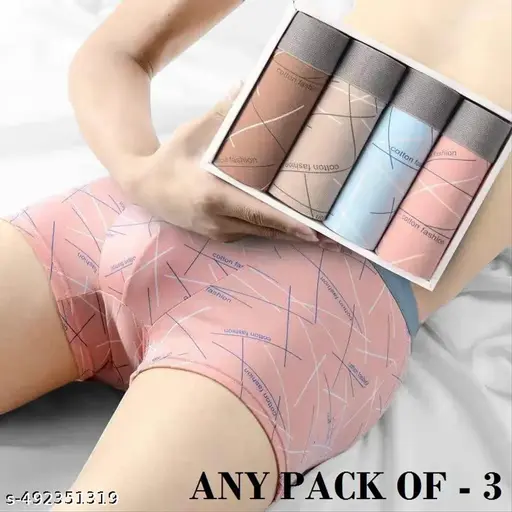 Men Underwear JK07- High Quality Premium Printed Soft TRUNK (Pack Of 3)