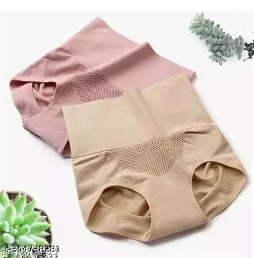 Women's Seamless High Waist Tummy Control/Tummy Tucker Panty Briefs(PACK OF 2)