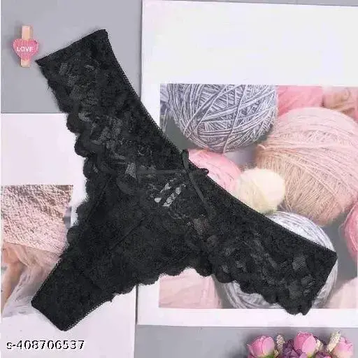 Women Hipster Black Panties Briefs [ PACK OF 1 ] STYLISH BRA PANTY SET , STYLISH BIKNI SET , PANTY SET , BABYDOLL NIFGTWEAR TRANSPARENT PANTY (MULTI COLOUR)..