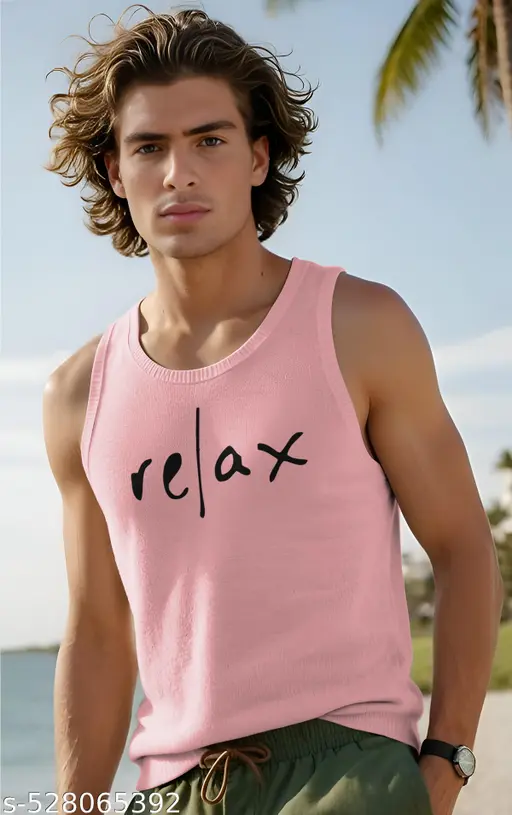 ORIGINAL CREATOR Men's Round Neck Trendy Sleeveless Pure Cotton Vest