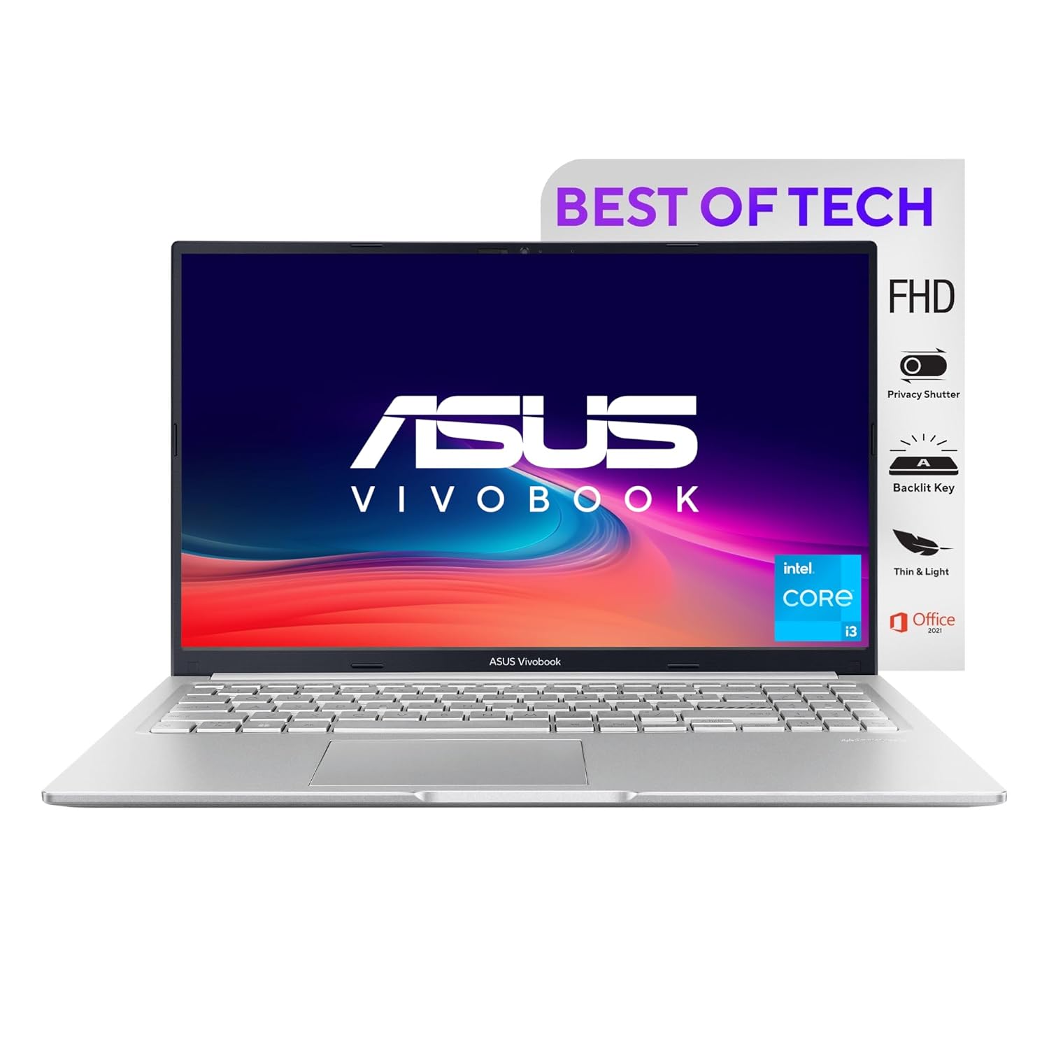 ASUS VivoBook 15 (2022), Intel Core i3-1215U, 12th Gen, 8GB RAM