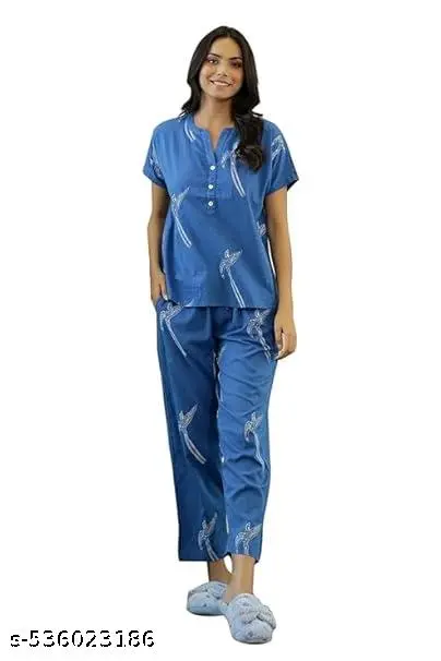 Black Teetar Womens Night Suit