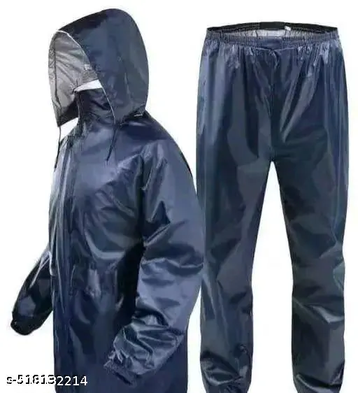 Men's Rainsuit/Rainwear/Raincoat/Barsaticoat 100% Waterproof Along With Hood and Side Pocket With Storage Bag