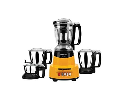 Panasonic Mixer Grinder MX-AV425 (Quartz Yellow) Elements Series Powerful 1500W(Max Motor Lock Wattage)4 Jar(Three-304-SS Stainless Steel & 1Juicer Extractor Jar)|Warranty 2 Yrs Product & 5 Yrs Motor