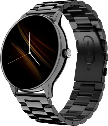 Noise Crew Go with 1.39" Display, BT Calling with Metal Strap and 7 Days Battery Life Smartwatch  (Elite Black Strap, Regular)