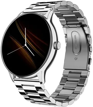 Noise Crew Go with 1.39" Display, BT Calling with Metal Strap and 7 Days Battery Life Smartwatch  (Elite Silver Strap, Regular)