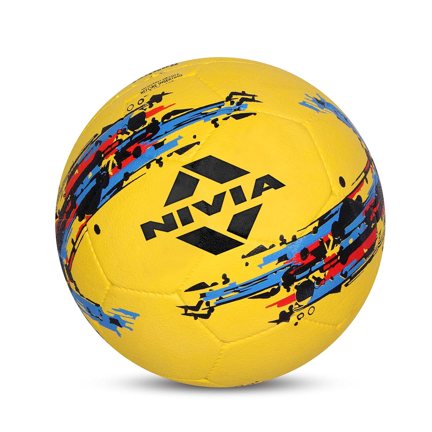 Nivia Storm Football, As Per Basic Standard, Training Ball, 32 Panels, Durable Rubber Cover Molded, Butyl Threadwounded Bladder, to Play On Hard Ground