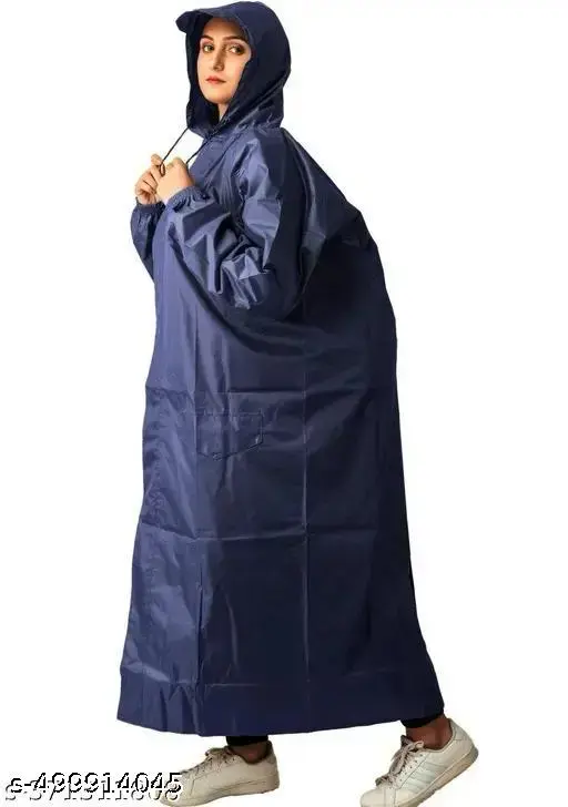 VIBEX Waterproof Solid Men & Women Raincoat blue color