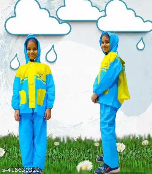 Cute Fancy Boys And Girls Bottom & Top Set Raincoat