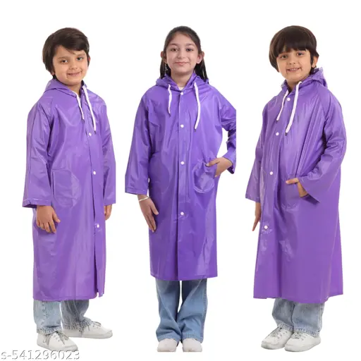 100% waterproof Comfortable Unisex Rain Wear/Rain Coat for Kids (Boys &Girls).