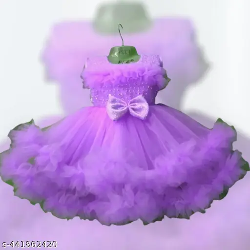 Baby Girls Net Frock Lavender | 7 Colours