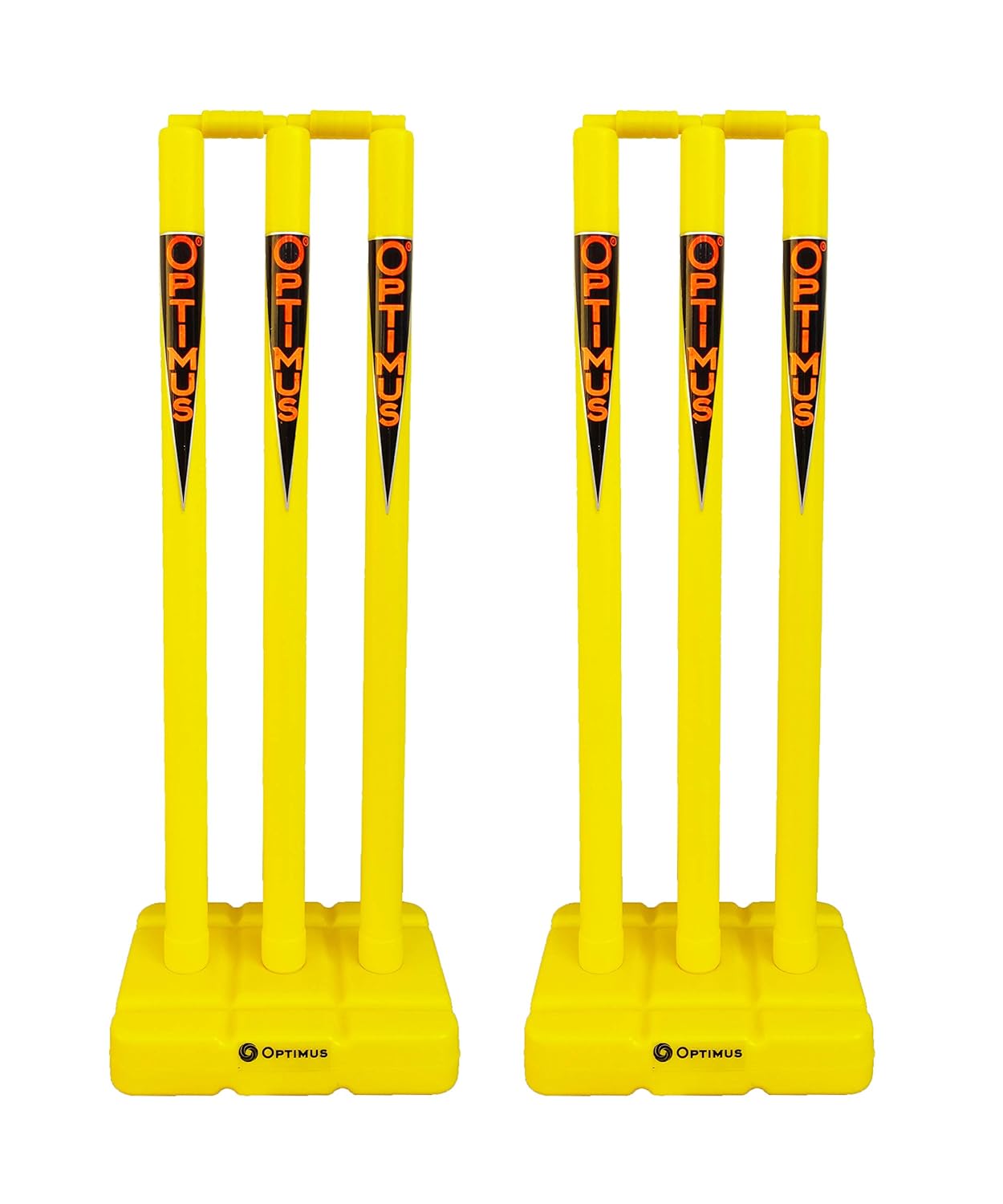 Optimus® Full Size Cricket Plastic Stump Set (30 Inch) - 6 Stumps, 2 Base & 4 Bails-for 12 Yr & Above Tennis Ball Cricket Match