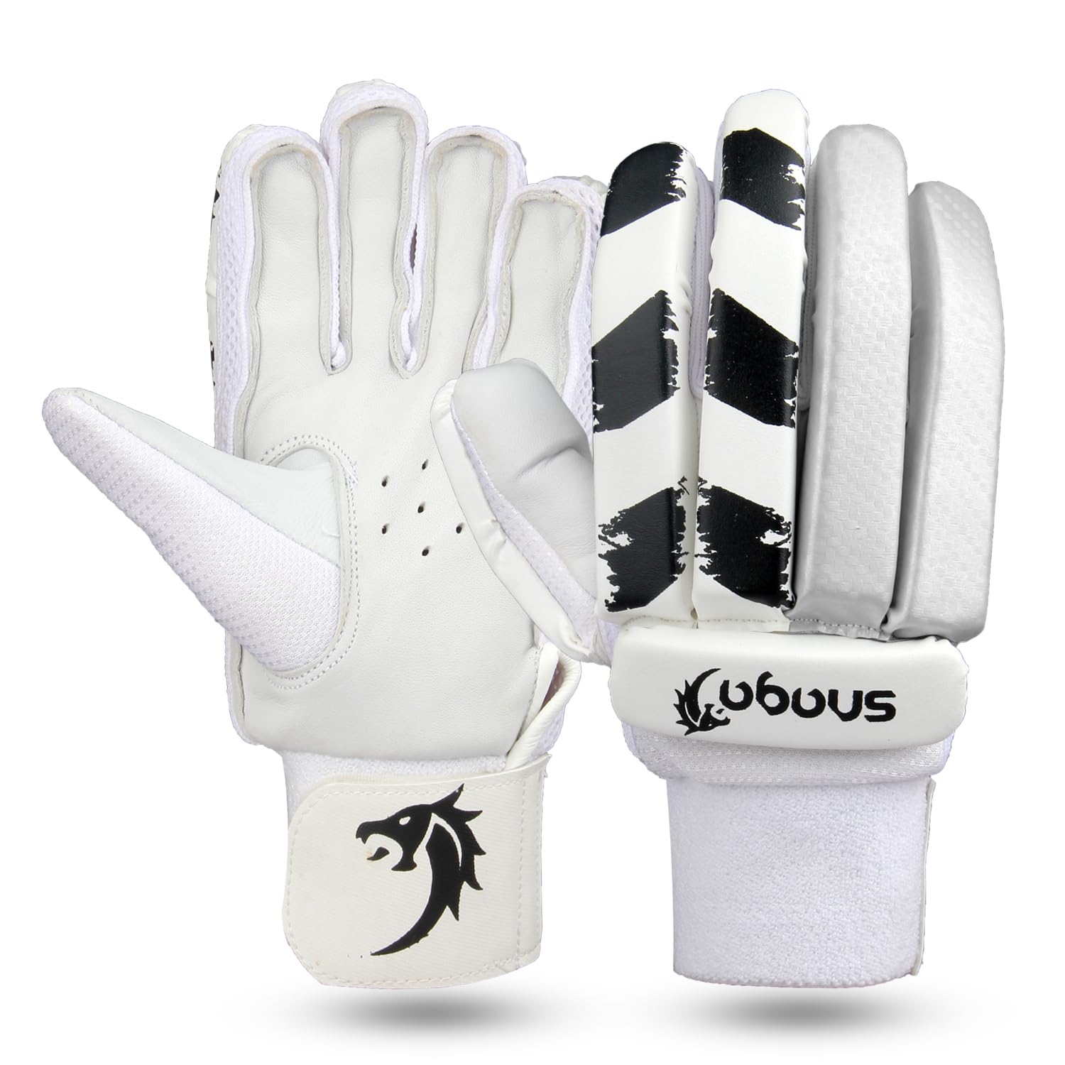 Snaga Cricket Batting Gloves Right Hand Gloves (Black, Youth)