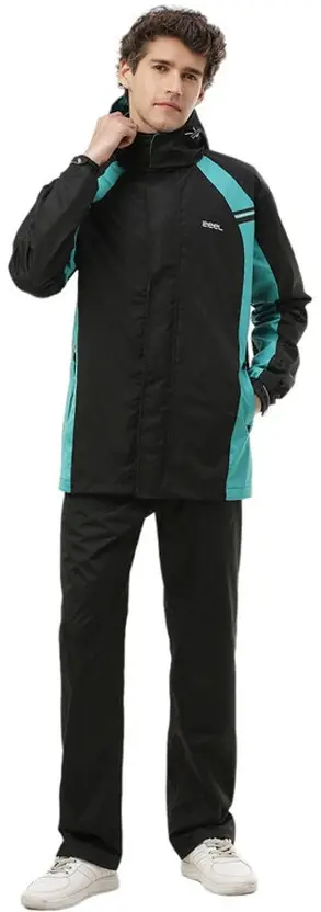 Colorblock Men Raincoat